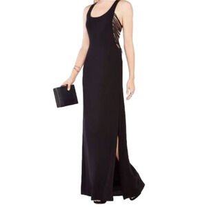 New BCBGMaxAzria Black Maxi Dress Formal Gown Georgina
